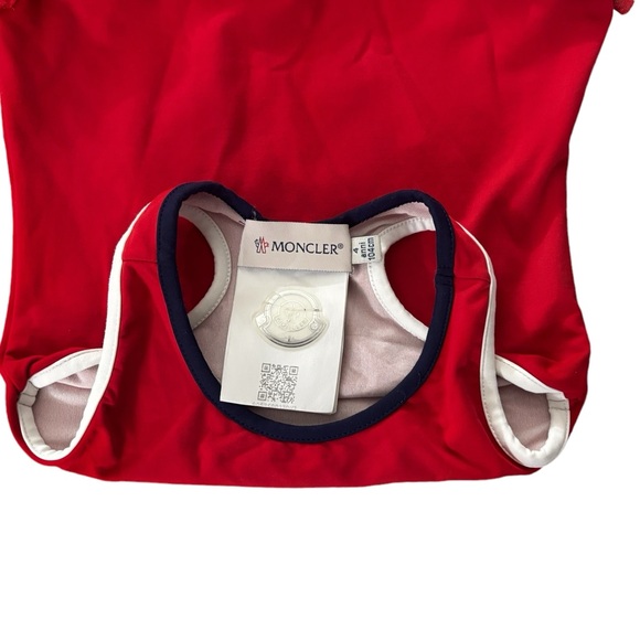 Moncler Costume Da Bagno Intero Logo-print Ruffle Swimsuit Toddler/Kid Size 4 - Picture 3 of 11